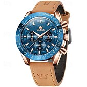 abordables Relojes de Cuarzo-Nuevo Olevs marca Olevs tendencia de moda reloj para hombres cronógrafo luminiscente calendario gran esfera reloj de cuarzo simple ocio deportivo impermeable