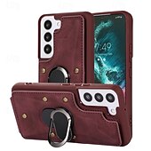 levne Pouzdra pro Samsung-telefon Carcasă Pro S23 Ultra Plus S23 S22 S22 Plus Ultra S21 FE S21 S21 Ultra Plus A54 A34 A14 S20 Plus S20 Ultra Zadní kryt Držák na prsteny Nárazuvzdorné Retro TPU PU kůže
