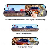 cheap Car DVR-Touch Screen Mirror 1080P Dash Camera Car DVR Mirror Front and Rear Dual Lens Camera Dashcam HD 1080P Rear View Mirror 1080P Dash Cam Video Camera
