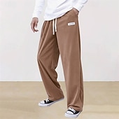 abordables Pierna Recta-Hombre Pantalones de Deporte Pantalones deportivos Pantalones Pantalones de Pana Pantalones deportivos de pierna recta Correa Bolsillo Cintura elástica Plano Comodidad Diario Deporte Moda Casual