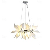 cheap Chandeliers-White Porcelain Petal Pendant Lights Modern Luxury Pendant Light Hanging Lamp Hanging Lamp for Ceiling Lustre 110-240V