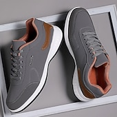 economico Sneakers da uomo-scarpe da ginnastica sportive casual da uomo color cuoio con suola ammortizzata e design allacciato – comode scarpe da passeggio per tutti i giorni