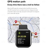 abordables Bracelets connectés-696 iW10 Montre intelligente 1.85 pouce Montre intelligente avec bracelet Bluetooth Rappel d&#039;Appel Moniteur de Sommeil Moniteur de Fréquence Cardiaque Compatible avec Android iOS Hommes Mode
