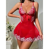 economico Regali-Camicia da notte Babydoll Lingerie perizoma pigiama sexy da donna per adulti regalo di San Valentino per lei