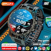 Χαμηλού Κόστους Smartwatch-LOKMAT APPLLP 4 Εξυπνο ρολόι 1.508 inch Smart Phone Watch 4G LTE 3G 4G Bluetooth Βηματόμετρο Υπενθύμιση Κλήσης Παρακολούθηση Δραστηριότητας Συμβατό με Android iOS Γυναικεία Άντρες Κλήσεις Hands-Free