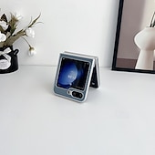 お買い得  サムスン用ケース-Samsung Galaxy Z Flip 6 Z Flip 5 Z Flip 4 Z Flip 3 用の電話ケース バックカバー ショックプルーフ レトロ TPU PUレザー