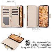 abordables Otras carcasas-teléfono Funda Para Píxel 9 Pro Pixel 9 Pro XL Pixel 8 Pro Pixel 8 Píxel 9 Pixel 7 Pixel 7 Pro Pixel 6 Pixel 6 Pro Funda Trasera con Soporte Cremallera con cordón Retro TPU Cuero de PU