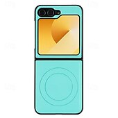 お買い得  サムスン用ケース-電話 ケース 用途 Zフリップ6 Z Flip 5 Z Flip 4 バックカバー スタンド付き 磁石バックル ワイヤレス充電をサポート レトロ風 TPU PUレザー