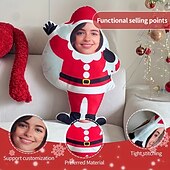 voordelige Gepersonaliseerde geschenken-onregelmatige kerstkussens&amp;amp;kussens gepersonaliseerd cadeau foto sneeuwman, kerstman, aangepaste cadeau-ideeën in verschillende maten met inzetstuk