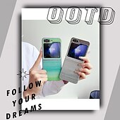 Недорогие Чехлы для Samsung-телефон Кейс для Назначение SSamsung Galaxy Z-флип 7 Z-флип 6 Z Flip 5 Z Flip 4 Z Flip 3 Кейс на заднюю панель Защита от удара Ретро ТПУ Кожа PU