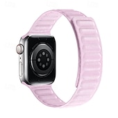 baratos Pulseiras de Apple Watch-Loop Solo Compatível com Pulseira Apple Watch 38mm 40mm 41mm 42mm 44mm 45mm 49mm Fecho Magnético Ajustável Silicone pulseira de substituição para iwatch Ultra 2 Series 9 8 7 SE 6 5 4 3 2 1