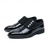 tanie Półformalny-męskie, vintage, formalne buty typu oxford – dwukolorowa sztuczna skóra i zamszowe guziki, idealne na spotkania biznesowe i specjalne okazje