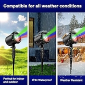 abordables Proyector de la lámpara  y proyector láser-Proyector de luces láser para Navidad para exteriores, proyector de luces navideñas de 3 colores y 50 pies con control remoto, luces de luciérnagas, lluvia de estrellas, luces láser, decoraciones
