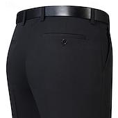 economico Sottile-Per uomo pantaloni della tuta Pantaloni Pantaloni da completo Tasche Liscio Comfort Morbido Lunghezza intera Matrimonio Attività commerciale Informale Di tendenza Streetwear Nero Blu marino