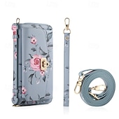 voordelige Samsung-hoesje-telefoon hoesje Voor S24 Ultra S24 Plus S24 S23 S23 Ultra S23 Plus S22 S22 Ultra Achterkant Wallet Card Case Rits met draagkoord met polsband Retro TPU PU-nahka
