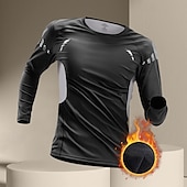 baratos Camisetas e Regatas de Corrida-Homens Camiseta de Corrida Camisetas Compressão Manga Longa Camiseta Casual Roupa Esportiva Outono Respirável Secagem Rápida Treino de Ginástica Corrida Caminhada Roupa de esporte Roupas Esportivas