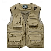 economico Gilet-Per uomo Gilet / gilet da escursionismo Gilet di pile da escursione Senza maniche Gilè Esterno Traspirante Comodo Tasche Nylon Nero Verde militare Rosso Caccia Pesca Scalate