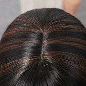 voordelige Synthetische trendy pruiken-Synthetische pruiken Uniformen carrière Kostuums Prinses Gekruld Golvend Gelaagd kapsel Met pony Machinegemaakt Pruik 76.2 cm Donker Bruin Synthetisch haar Dames Cosplay Feest Modieus Bruin