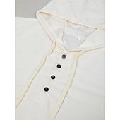 baratos Camiseta de malha waffle-Homens Camisa Waffle Camiseta T-shirt Camisa de manga longa Manga Longa Com Capuz Primavera &amp; Outono Tecido Moda Designer Básico Com Capuz Férias Rua Para Noite Branco cáqui Verde Tropa Top Tee para