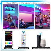 ieftine Conectat Electric-lumină permanentă 16.5-150ft rgbic inteligentă pentru exterior streașină, lumină eternitate cu control aplicație wifi tuya, ip65 impermeabil, programare diy, compatibil Alexa/google pentru decorațiuni de Crăciun și acasă
