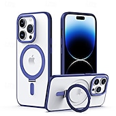 お買い得  iPhone用ケース-電話 ケース 用途 iPhone 16 Pro Max プラス iPhone 15 プロマックスプラス iPhone 14 13 12 11 Pro Max Plus iPhone 14 Pro Max iPhone 13 12 11 Pro Max バックカバー スタンド付き 磁石バックル ワイヤレス充電をサポート レトロ風 TPU アクリル