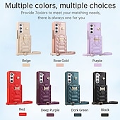 economico Cover Samsung-telefono Custodia Per Z Fold 5 Z Fold 4 Z Fold 3 Per retro con cordino con cinturino da polso Slot per schede Retrò TPU pelle sintetica