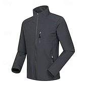 baratos Casacos Leves, Polares &amp; Caminhada-Homens Jaqueta Softshell Jaqueta de Trilha Ao ar livre Térmico / Quente A Prova de Vento Impermeável Jaquetas em Velocino Jaqueta corta-vento Viajar Preto Azul Marinho Cinzento