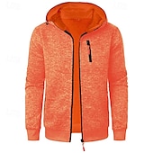 preiswerte Herren Strickjacke-Herren Strickjacke Kurzer Pullover Zip Pullover Reißverschluss Strickpullover Gerippt Stricken Standard Tasche Feste Farbe Mit Kapuze Modisch Klassisch Urlaub Freizeitskleidung Bekleidung Herbst