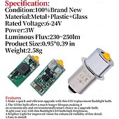 economico Faretti a LED-lampadina torcia led p13.5s 3w multi-tensione non polarità lampadine torcia lanterna, 2 pz 6v-24v