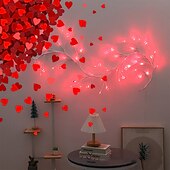 economico Striscie luci USB-1 pz. luci a forma di vite d&#039;amore per San Valentino con telecomando, luci per atmosfera da festival, per interni, camera da letto, bar, USB o batteria AAA