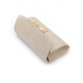 economico Clutch e borsette da sera-elegante pochette da sera con glitter oro - borsa da festa da donna con tracolla a catena e accento decorativo in metallo per matrimoni ed eventi formali
