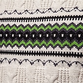 preiswerte Herrenpullover-Herren Pullover Strickpullover Pullover mit Fair-Isle-Muster Gerippt Gedrehtes Stricken Standard Strick Farbblock Rundhalsausschnitt Modisch Basic Freizeitskleidung Verabredung Bekleidung Herbst
