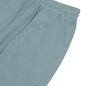 baratos Clássico-Homens Calças de linho Calças Calça verão Com Cordão Cintura elástica Perna reta Tecido Conforto Respirável Comprimento total Ao ar livre Casual Diário Moda Estilo Clássico Preto Branco