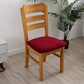 abordables Couverture de chaise de salle à manger-Housse de siège de chaise extensible et durable, idéale pour protéger et rafraîchir les sièges de chaise, ajoute confort et style aux chaises de salle à manger, de bureau ou de salon