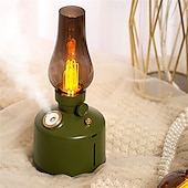 cheap Humidifiers &amp; Dehumidifiers-Lamp Air Humidifier Ambience Lamp Mute Retro Humidifier USB Small Fragrance Diffuser with Light for Home Office