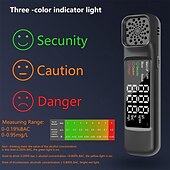 cheap Car Electronics-Portable Alcohol Tester With Digital Test Machine Checker USB Rechargeable Breathalyzer Analyzer Handheld High-Precise Alcohols Detector Non-Contacting Breath Blow Tester