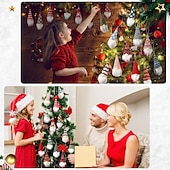levne Adventní kalendář-Vánoční skřítkový adventní kalendář 2025 24 ks ozdoby skřítků (včetně 3 ks osvětleného skřítka) vánoční odpočítávací kalendář trpasličí ozdoby vánoční prázdninový adventní kalendář