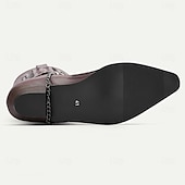 levne Cowboy &amp; Western Boots-Pánské Boty Kovbojské boty Denní PU Do půli lýtek Černá Červená Podzim Zima
