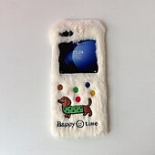 baratos Capa Samsung-telefone Capinha Para Z Flip 7 Z Virar 6 Z Flip 5 Z Flip 4 Z Flip 3 Capa traseira Antichoque Retro Felpudo