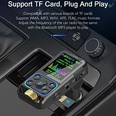 お買い得  車用Bluetoothキット/ハンズフリー-12V/2.5A BT 通話 EQ サウンド調整済み pd/qc3.0 急速充電器 bc83 FM トランスミッター カーチャージャー デュアル USB TF U ディスク MP3