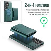 halpa Samsung-kotelot-puhelin Etui Käyttötarkoitus S24 Ultra S24 Plus S24 S23 Ultra S25 Ultra Takakuori Tuella Magneetti Tukee langatonta latausta Retro TPU PU-nahka