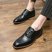 economico Formale-scarpe classiche da uomo in stile oxford marrone con dettagli brogue - eleganti calzature formali per lavoro ed eventi