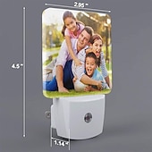 preiswerte Personalisierte Geschenke-Personalisiertes, leuchtendes Foto-Nachtlicht mit Sensor, automatischer Dämmerungssensor, Valentinstags-Nachtlampe für die Familie, Valentinstag, Liebende, Schlafzimmer, Badezimmer, Flur