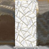 baratos Papel de Parede-1 rolo de papel de parede minimalista não autoadesivo com linhas geométricas 3d e listras irregulares em pvc, papel de parede à prova d&#039;água para sala de estar