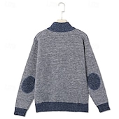 preiswerte Herren Strickjacke-Herren Strickjacke Kleid Pullover Zip Pullover Reißverschluss Pullover Jacke Fleece Pullover Gerippt Stricken Standard Tasche Strick Farbblock Ständer Warm-Ups Casual Freizeitskleidung Bekleidung