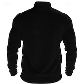 billige Basic gensere-Herre Genser Polarfleece Kvart glidelås genser Svart Militærgrønn Kakifarget Mørkegrå Lyseblå Halv glidelås عادي Sport &amp; Utendørs Daglig Ferie Polyester Gatemote Grunnleggende Fritid Høst vinter Klær
