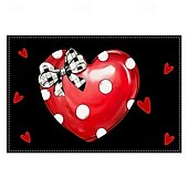 economico Tovagliette-set di 4 tovagliette per San Valentino romantiche e decorative con motivi a forma di cuore o rosa resistenti e resistenti al calore perfette per aggiungere un tocco d&#039;amore all&#039;arredamento della tua