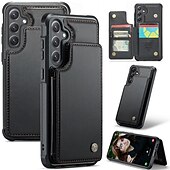 abordables Coques Samsung-téléphone Coque Pour S24 S24 Ultra Plus S24 FE S23 S22 S21 S20 Ultra Plus FE A55 A35 A25 A15 5G A54 A34 A14 A53 A33 A23 A13 S25 Ultra Coque Arriere Avec Support Fente pour carte Antichoc Rétro TPU PC