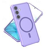 Недорогие Чехлы для Samsung-телефон Кейс для Назначение S24 Ultra S24 Plus S24 S24 ФЭ S25 Ультра Кейс на заднюю панель Магнитный Поддержка беспроводной зарядки Защита от удара Ретро ТПУ