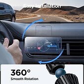 levne Držáky do auta-Držák na telefon do ventilace auta otočný magnetický držák telefonu do auta kompatibilní s bezdrátovým nabíjením